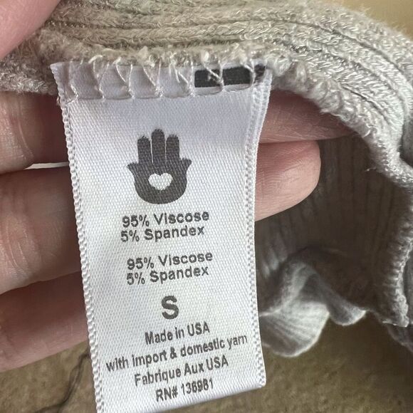 Spiritual Gangster Womens Duster Cardigan Thumbholes Grey Soft Flowy Size Small - Picture 3 of 7